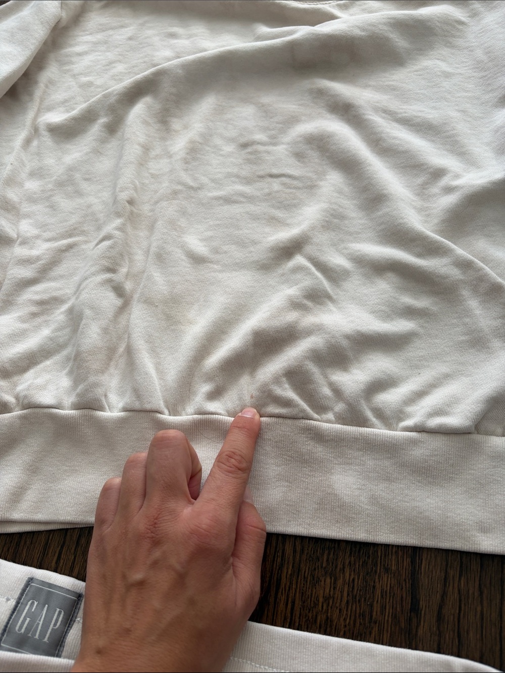 GAP Cream Marbled Pullover Sweatshirt and Jogger Set - Picture 7 of 8